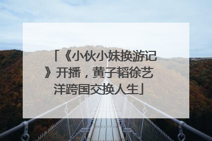 《小伙小妹换游记》开播，黄子韬徐艺洋跨国交换人生