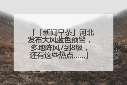 「新闻早茶」河北发布大风蓝色预警，多地阵风7到8级，还有这些热点……
