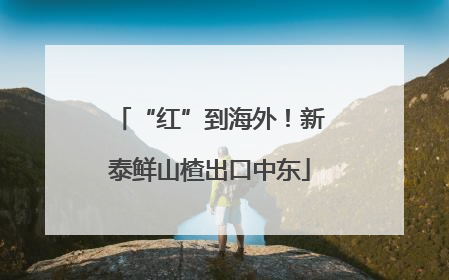 “红”到海外！新泰鲜山楂出口中东