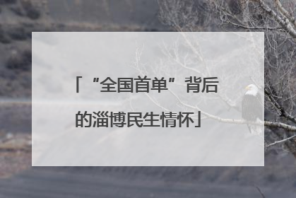 “全国首单”背后的淄博民生情怀