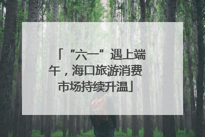 “六一”遇上端午，海口旅游消费市场持续升温