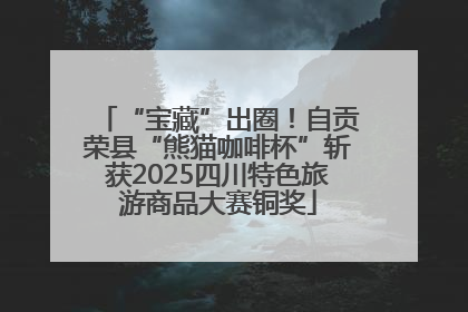 “宝藏”出圈！自贡荣县“熊猫咖啡杯”斩获2025四川特色旅游商品大赛铜奖