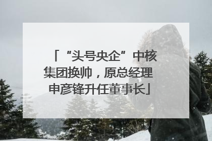 “头号央企”中核集团换帅，原总经理申彦锋升任董事长