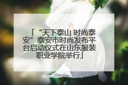 “天下泰山 时尚泰安”泰安市时尚发布平台启动仪式在山东服装职业学院举行