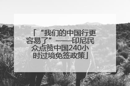 “我们的中国行更容易了”——印尼民众点赞中国240小时过境免签政策