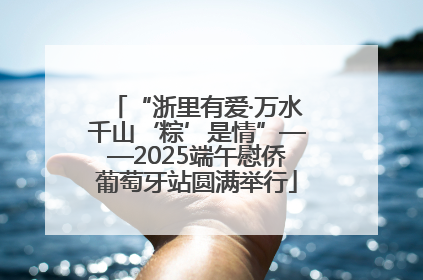 “浙里有爱·万水千山‘粽’是情”——2025端午慰侨葡萄牙站圆满举行