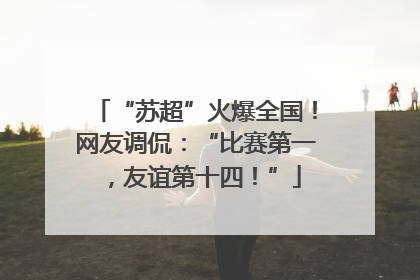 “苏超”火爆全国！网友调侃：“比赛第一，友谊第十四！”