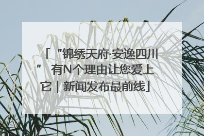 “锦绣天府·安逸四川” 有N个理由让您爱上它｜新闻发布最前线