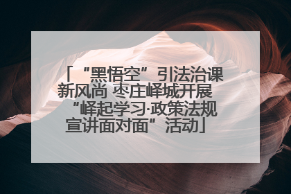 “黑悟空”引法治课新风尚 枣庄峄城开展“峄起学习·政策法规宣讲面对面”活动