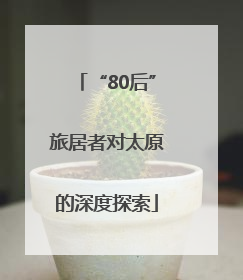 “80后”旅居者对太原的深度探索