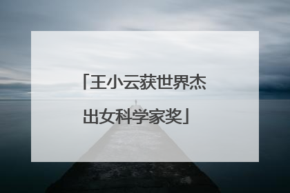 王小云获世界杰出女科学家奖
