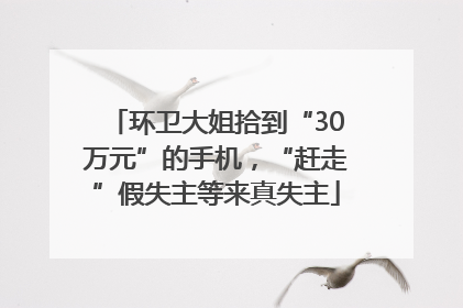 环卫大姐拾到“30万元”的手机，“赶走”假失主等来真失主