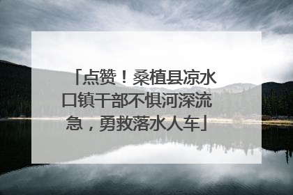 点赞！桑植县凉水口镇干部不惧河深流急，勇救落水人车