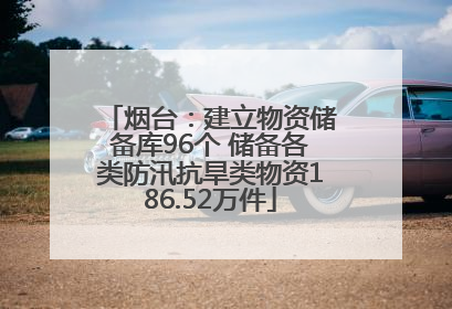 烟台：建立物资储备库96个 储备各类防汛抗旱类物资186.52万件