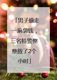 男子偷走一麻袋钱，三名特警整整数了2个小时
