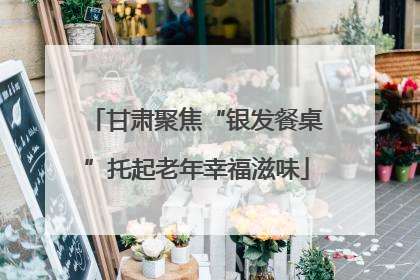 甘肃聚焦“银发餐桌”托起老年幸福滋味