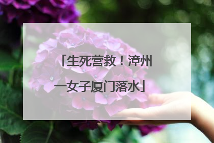 生死营救！漳州一女子厦门落水