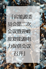 省能源委员会第二次会议暨迎峰度夏能源电力保供会议召开