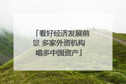 看好经济发展前景 多家外资机构唱多中国资产