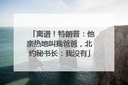 离谱！特朗普：他亲热地叫我爸爸，北约秘书长：我没有