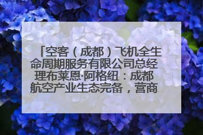 空客（成都）飞机全生命周期服务有限公司总经理布莱恩·阿格纽：成都航空产业生态完备，营商环境优势显著
