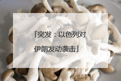 突发：以色列对伊朗发动袭击