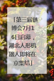 第三届链博会7月16日启幕，湖北人形机器人即将在京集结