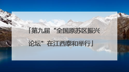 第九届“全国原苏区振兴论坛”在江西泰和举行