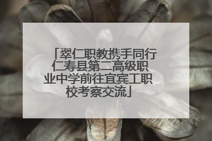 翠仁职教携手同行 仁寿县第二高级职业中学前往宜宾工职校考察交流