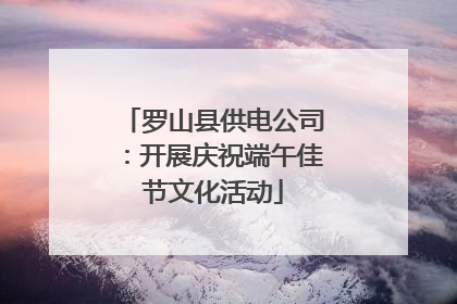 罗山县供电公司：开展庆祝端午佳节文化活动