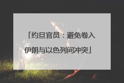 约旦官员：避免卷入伊朗与以色列间冲突