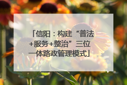 信阳：构建“普法+服务+整治”三位一体路政管理模式