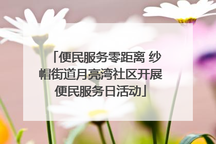 便民服务零距离 纱帽街道月亮湾社区开展便民服务日活动