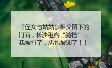 侄女与姑姑争祖父留下的门面，长沙租客“躺枪”：我被打了，店也被锁了！