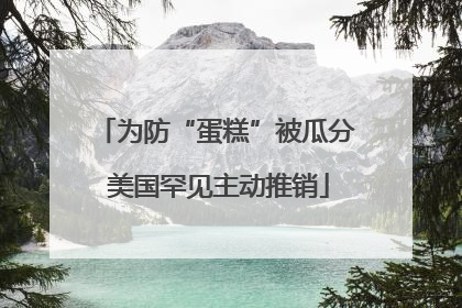为防“蛋糕”被瓜分 美国罕见主动推销