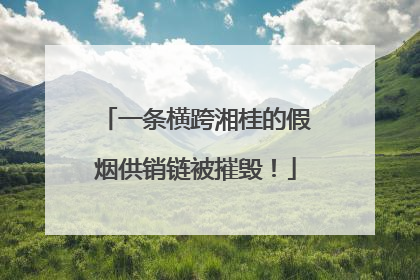 一条横跨湘桂的假烟供销链被摧毁！