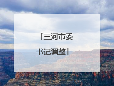 三河市委书记调整