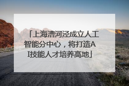 上海漕河泾成立人工智能分中心，将打造AI技能人才培养高地
