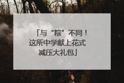 与“粽”不同！这所中学献上花式减压大礼包