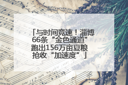 与时间竞速！淄博66条“金色通道”跑出156万亩夏粮抢收“加速度”