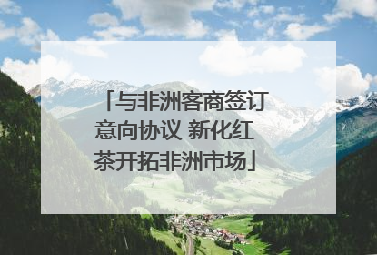 与非洲客商签订意向协议 新化红茶开拓非洲市场