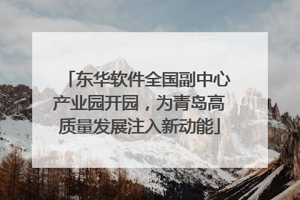 东华软件全国副中心产业园开园，为青岛高质量发展注入新动能