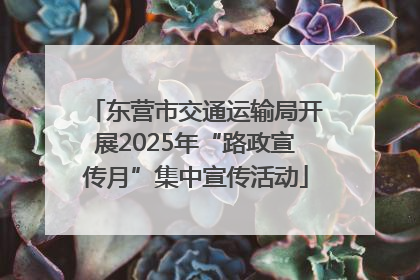 东营市交通运输局开展2025年“路政宣传月”集中宣传活动