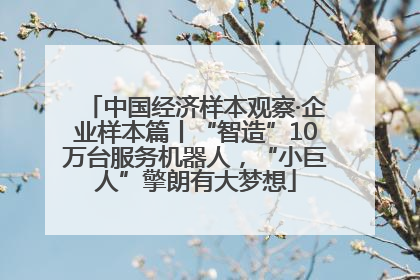 中国经济样本观察·企业样本篇丨“智造”10万台服务机器人，“小巨人”擎朗有大梦想