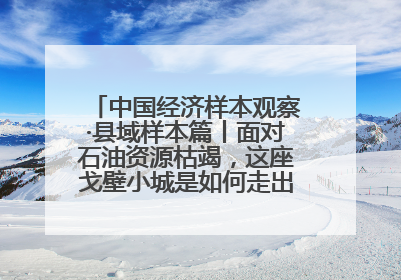 中国经济样本观察·县域样本篇丨面对石油资源枯竭，这座戈壁小城是如何走出困境的？