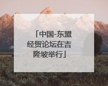 中国-东盟经贸论坛在吉隆坡举行