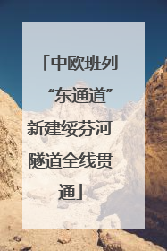 中欧班列“东通道”新建绥芬河隧道全线贯通