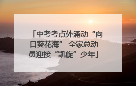 中考考点外涌动“向日葵花海” 全家总动员迎接“凯旋”少年