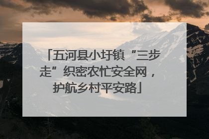 五河县小圩镇“三步走”织密农忙安全网，护航乡村平安路