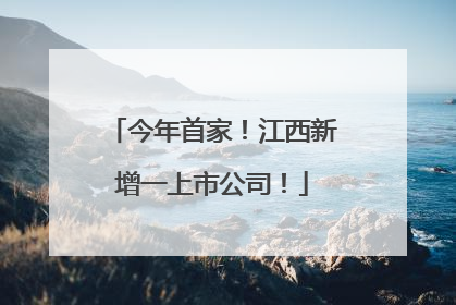 今年首家！江西新增一上市公司！